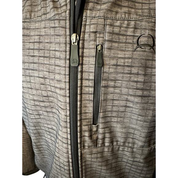 Cinch Men's Medium Printed Bonded Gray Fleece Lined Full Zip Jacket - Picture 3 of 11